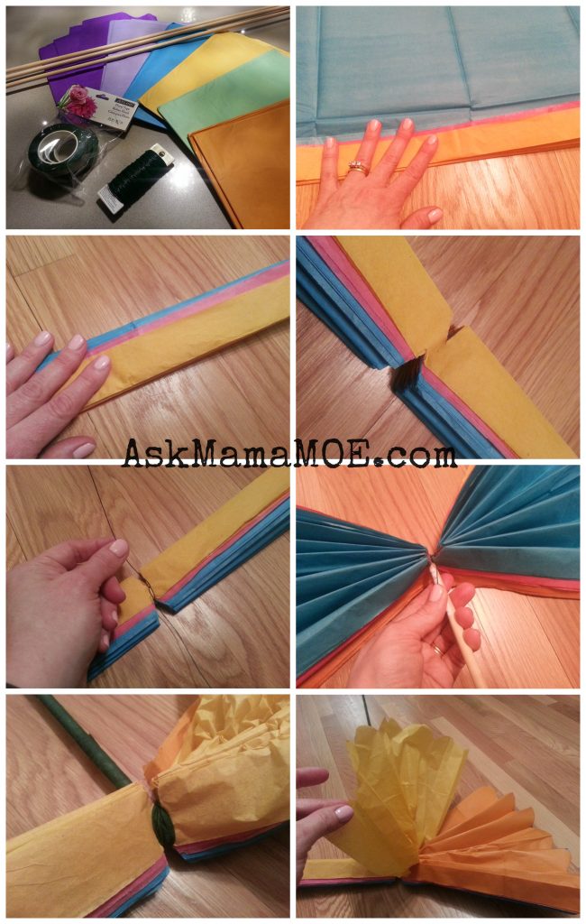 Tissue Paper Flower How To